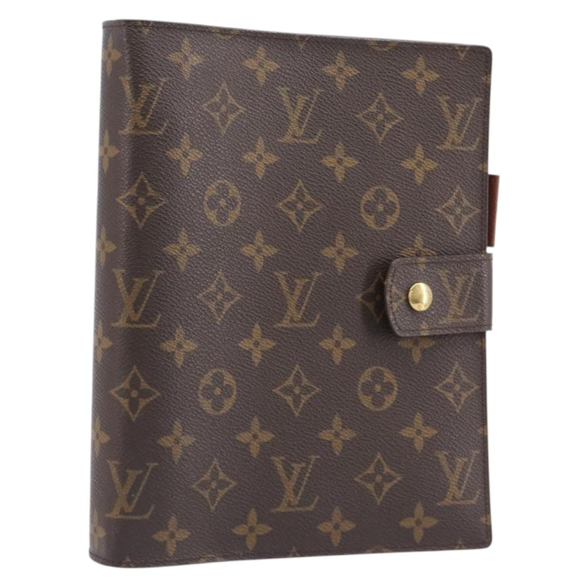LOUIS VUITTON Monogram Agenda GM Day Planner Cover R20006 LV Auth 200385V