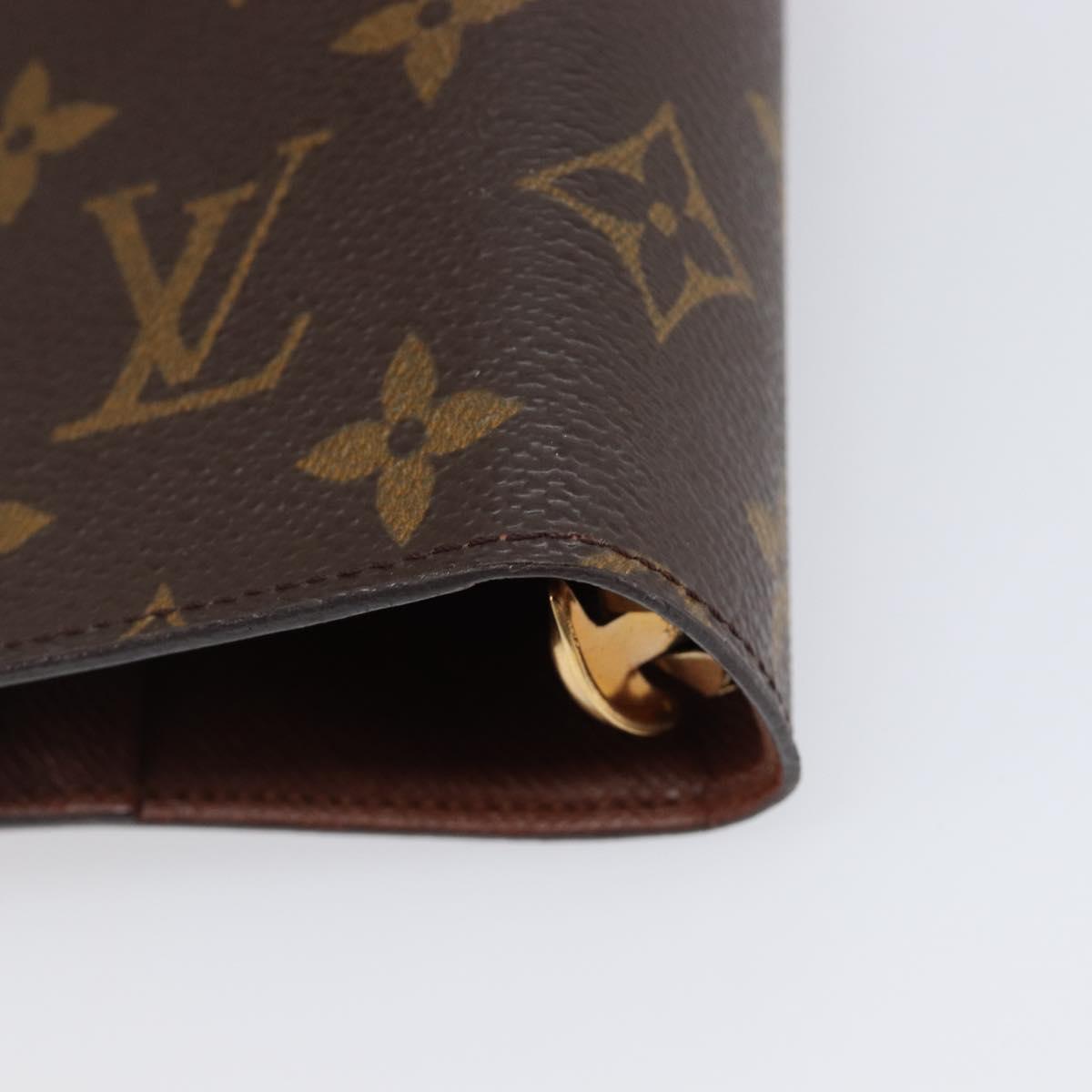 LOUIS VUITTON Monogram Agenda GM Day Planner Cover R20006 LV Auth 200385V