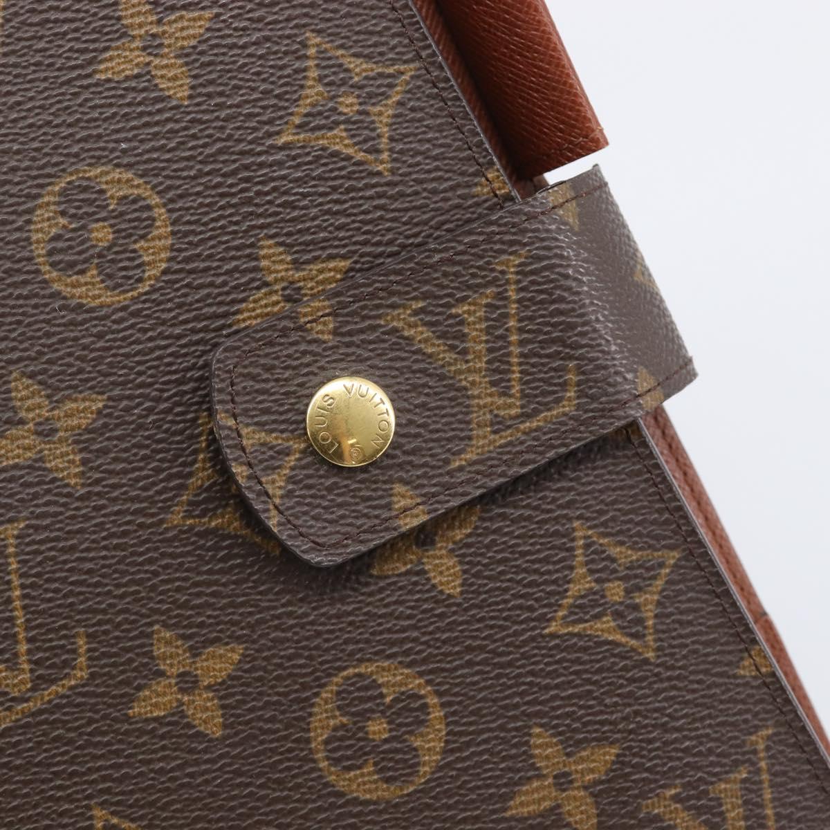 LOUIS VUITTON Monogram Agenda GM Day Planner Cover R20006 LV Auth 200385V