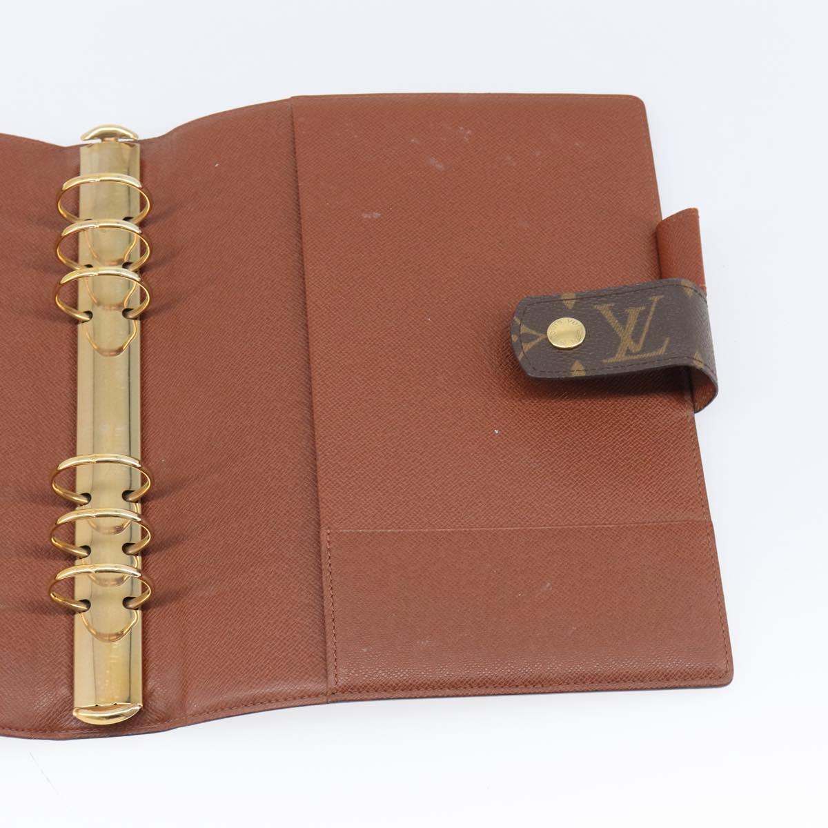 LOUIS VUITTON Monogram Agenda GM Day Planner Cover R20006 LV Auth 200385V
