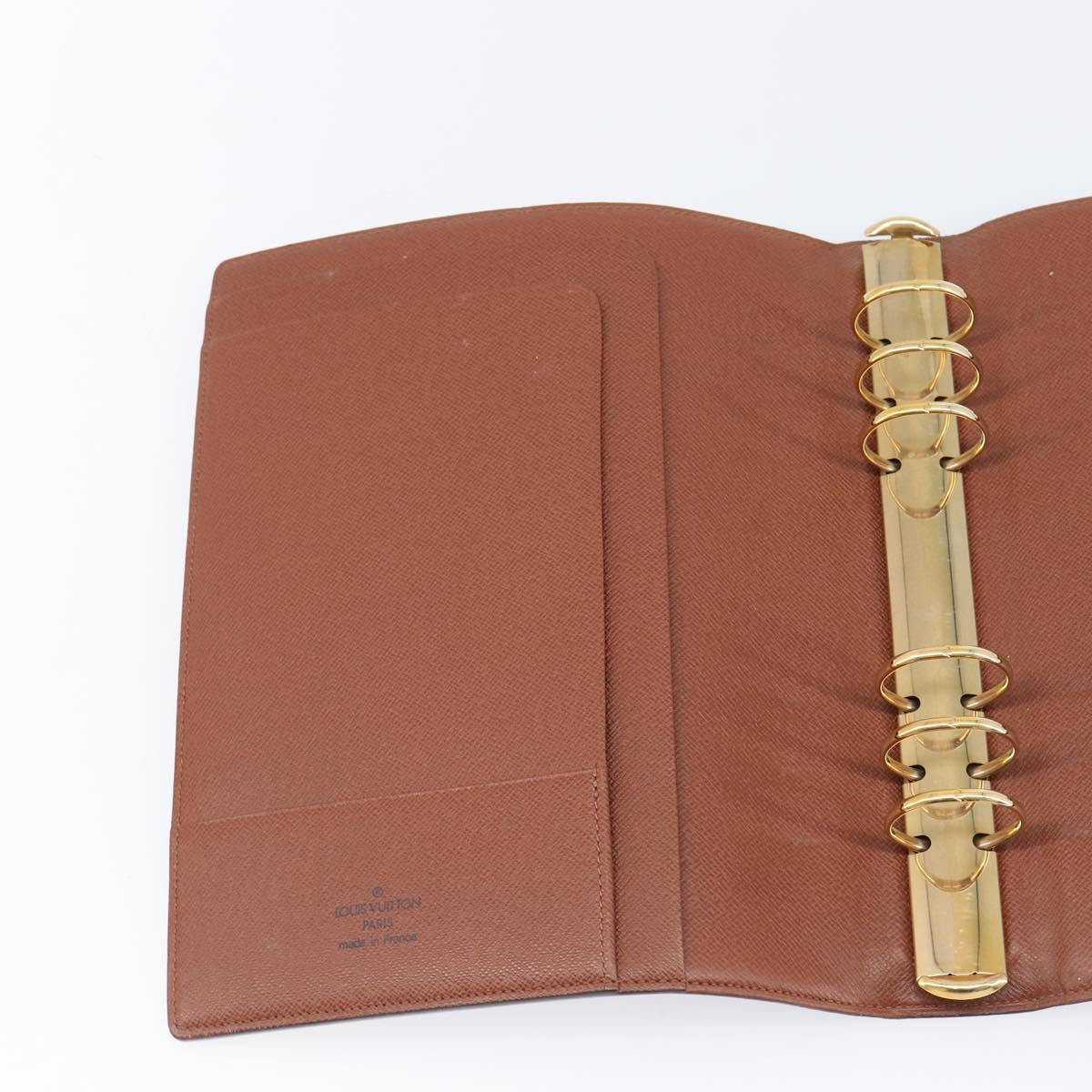 LOUIS VUITTON Monogram Agenda GM Day Planner Cover R20006 LV Auth 200385V