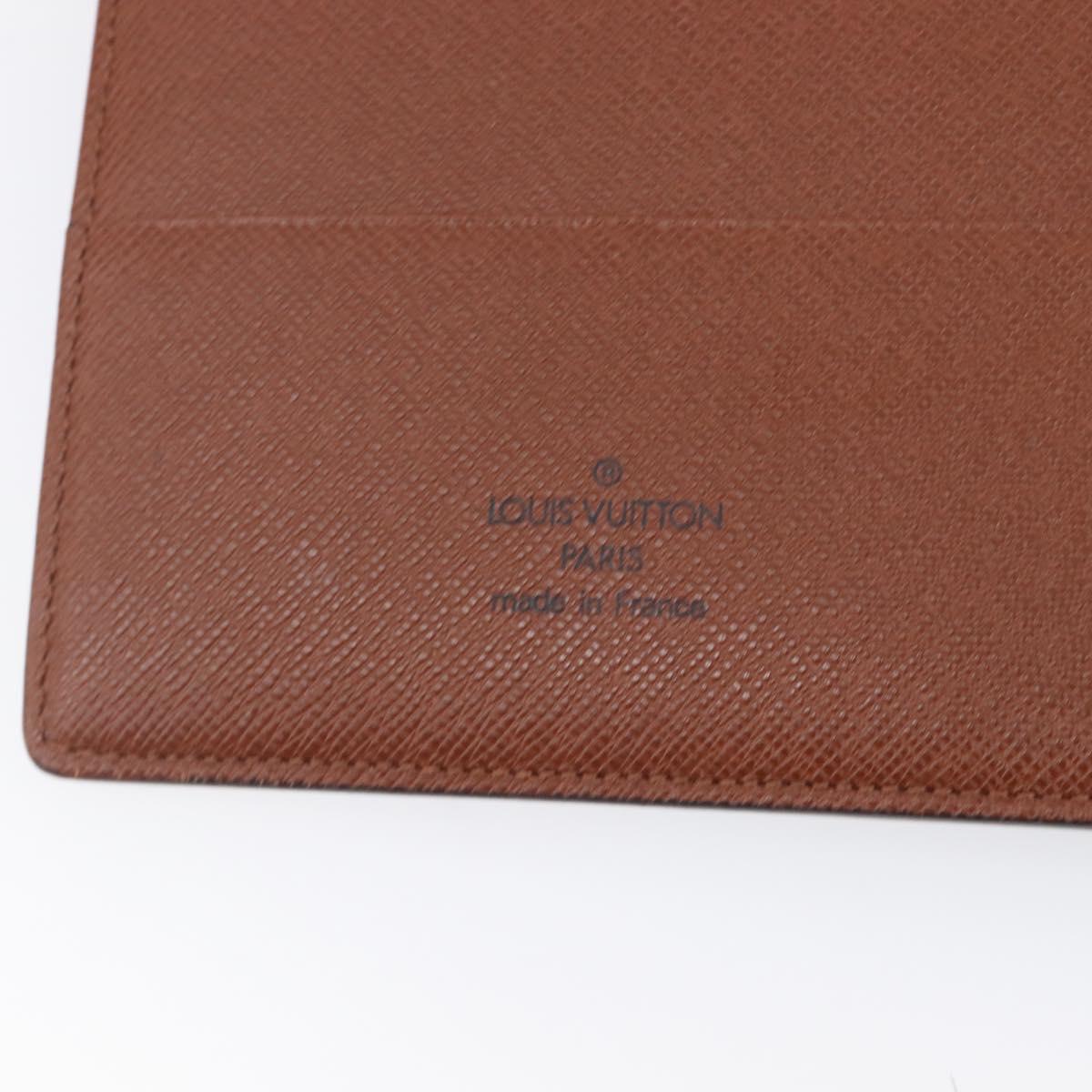LOUIS VUITTON Monogram Agenda GM Day Planner Cover R20006 LV Auth 200385V