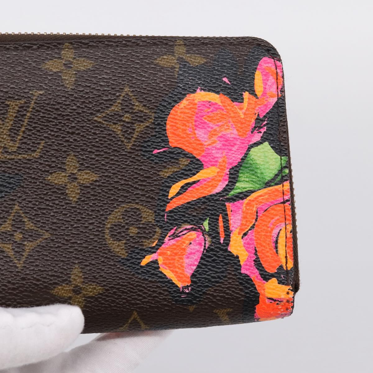 LOUIS VUITTON Monogram Rose Zippy Wallet Long Wallet M93579 LV Auth 200391