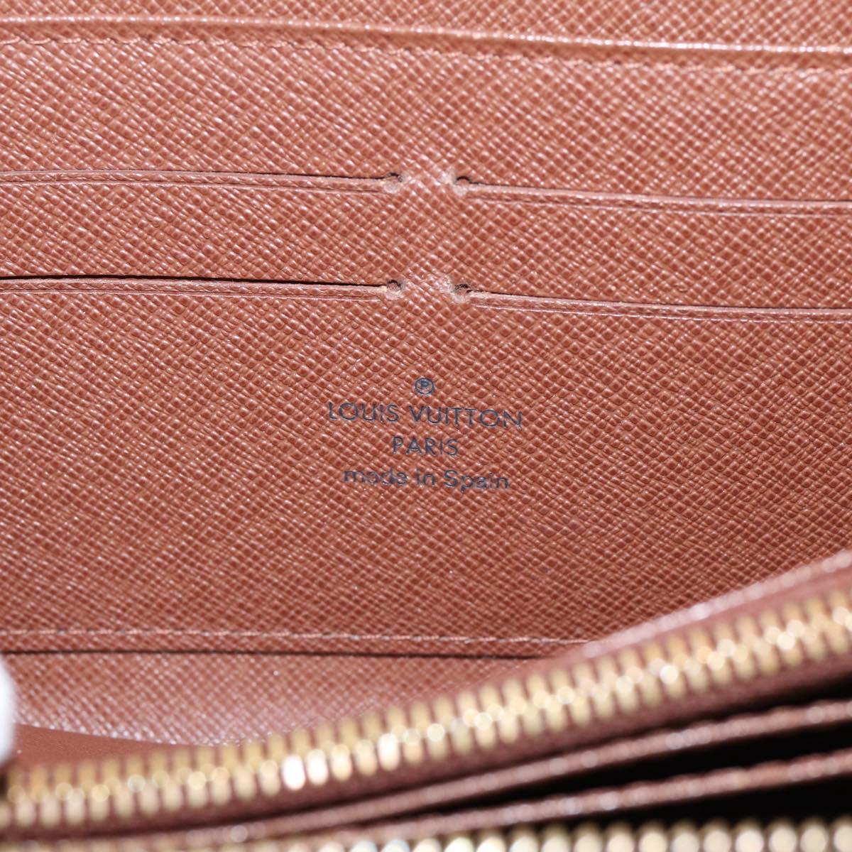 LOUIS VUITTON Monogram Rose Zippy Wallet Long Wallet M93579 LV Auth 200391