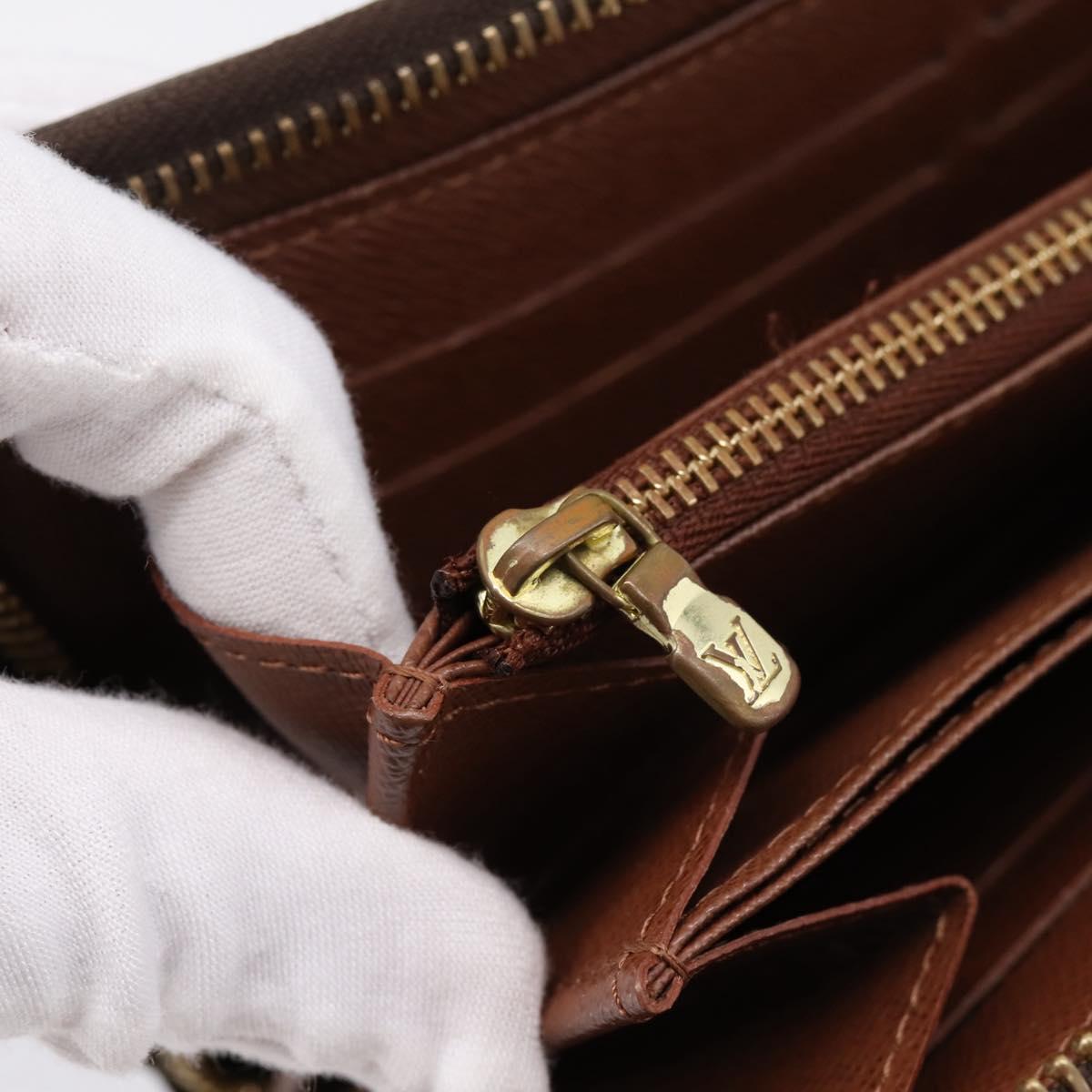 LOUIS VUITTON Monogram Rose Zippy Wallet Long Wallet M93579 LV Auth 200391