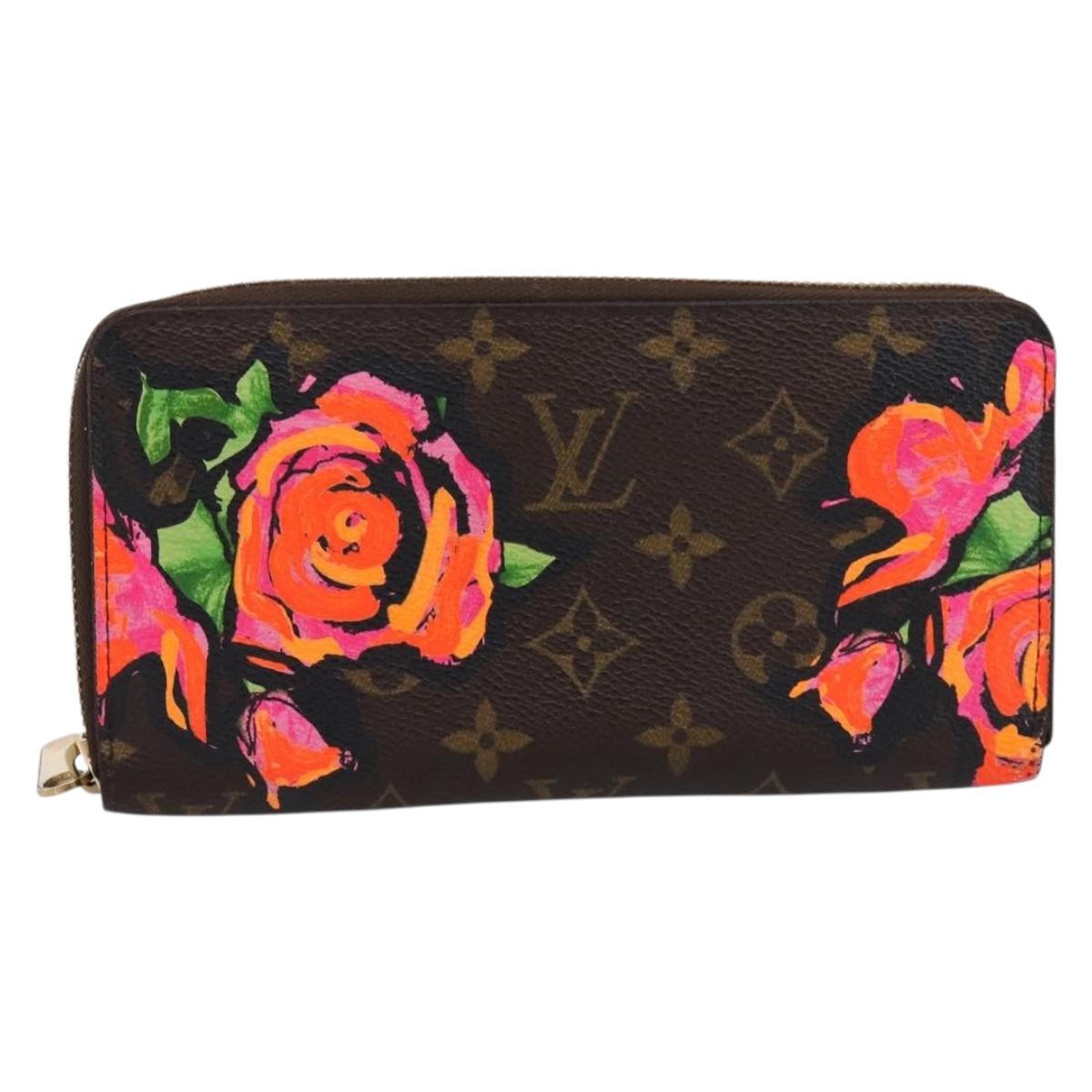LOUIS VUITTON Monogram Rose Zippy Wallet Long Wallet M93579 LV Auth 200391