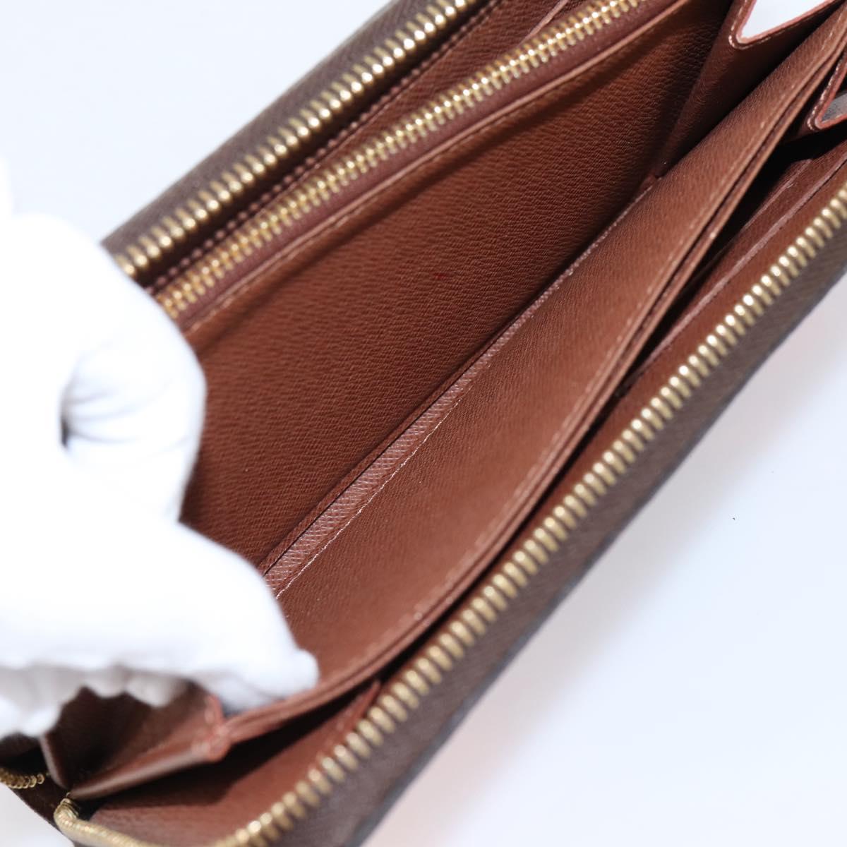 LOUIS VUITTON Monogram Rose Zippy Wallet Long Wallet M93579 LV Auth 200391