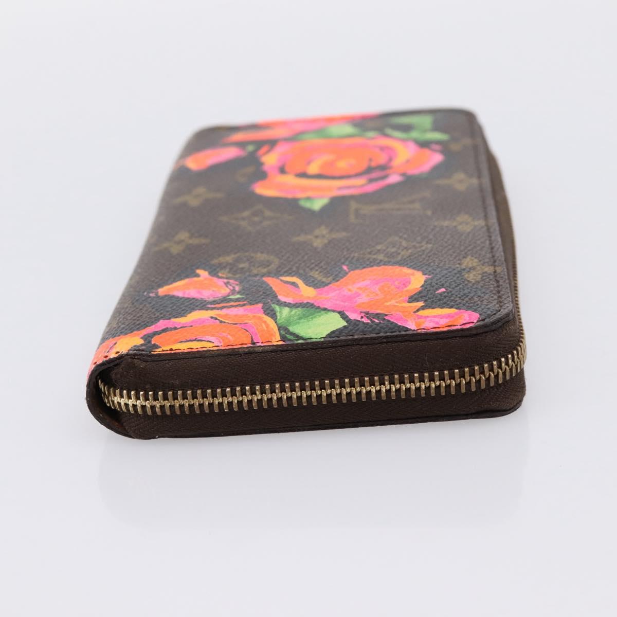 LOUIS VUITTON Monogram Rose Zippy Wallet Long Wallet M93579 LV Auth 200391