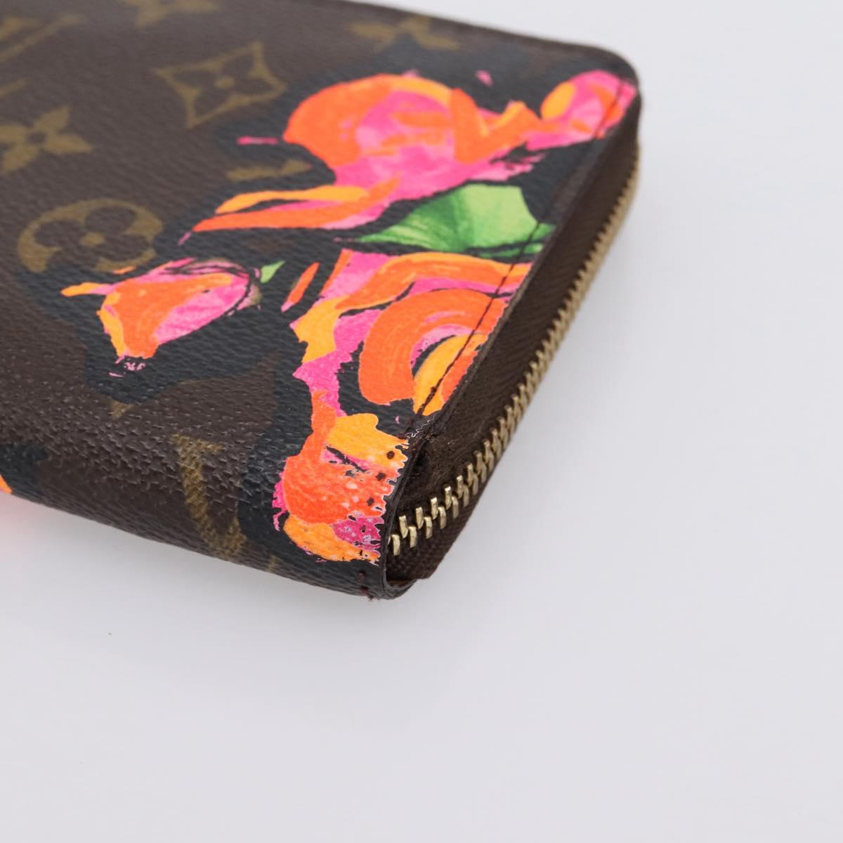 LOUIS VUITTON Monogram Rose Zippy Wallet Long Wallet M93579 LV Auth 200391