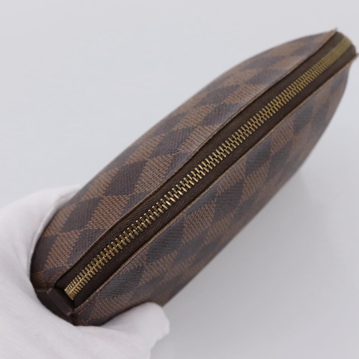 LOUIS VUITTON Damier Ebene Pochette Cosmetic PM Pouch N47516 LV Auth 200393