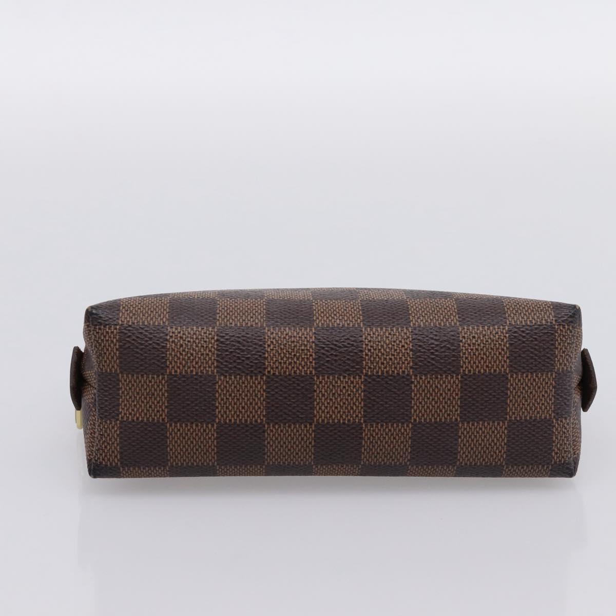 LOUIS VUITTON Damier Ebene Pochette Cosmetic PM Pouch N47516 LV Auth 200393