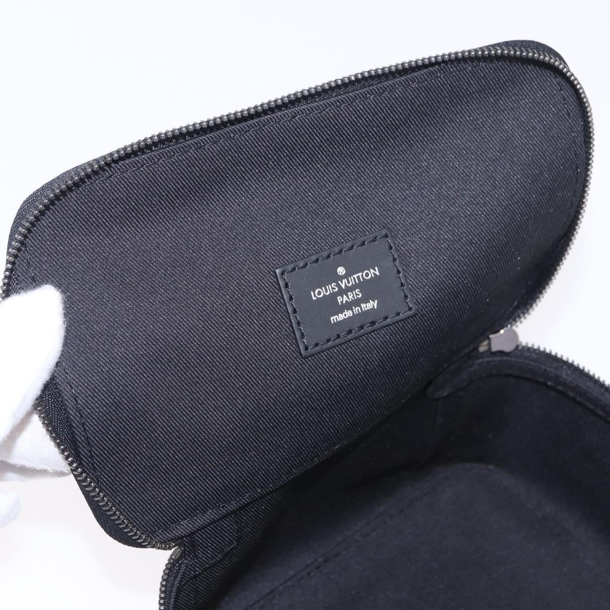 LOUIS VUITTON Monogram Eclipse Cube de Langemont PM Pouch M44697 LV Auth 200397V