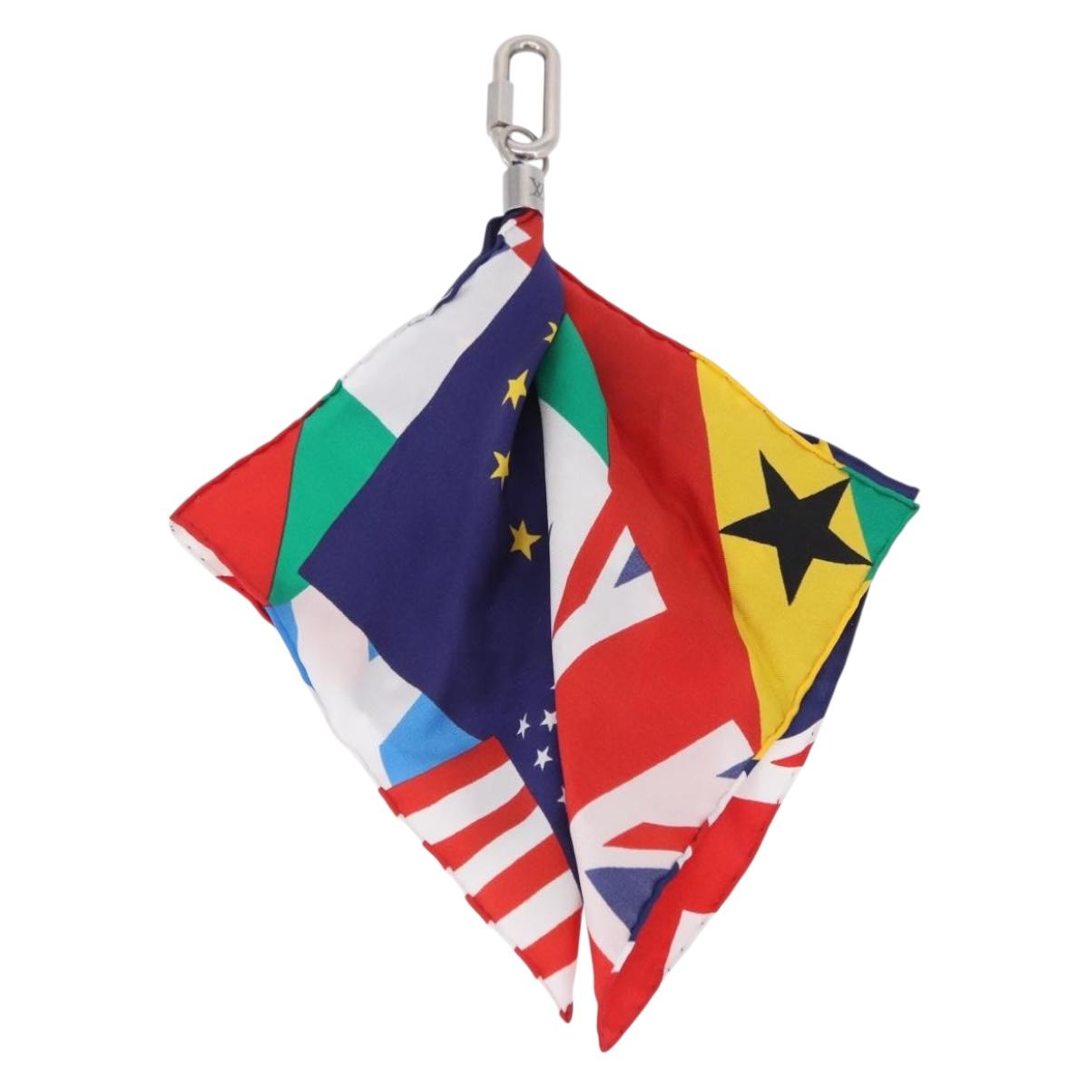 LOUIS VUITTON Bijoux Sac Flags Charm Silk Multicolor MP2485 LV Auth 200403M