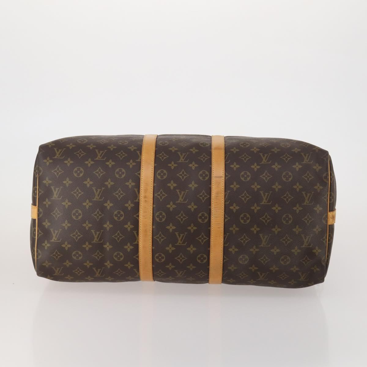 LOUIS VUITTON Monogram Keepall Bandouliere 55 Boston Bag M41414 LV Auth 200406V