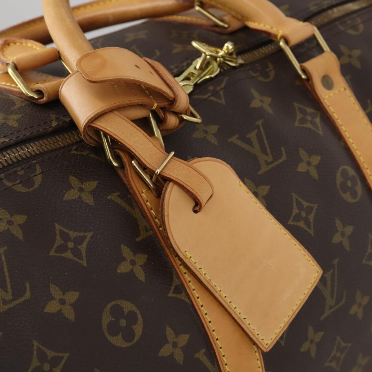 LOUIS VUITTON Monogram Keepall Bandouliere 55 Boston Bag M41414 LV Auth 200406V