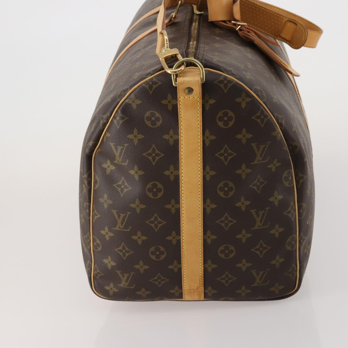 LOUIS VUITTON Monogram Keepall Bandouliere 55 Boston Bag M41414 LV Auth 200406V