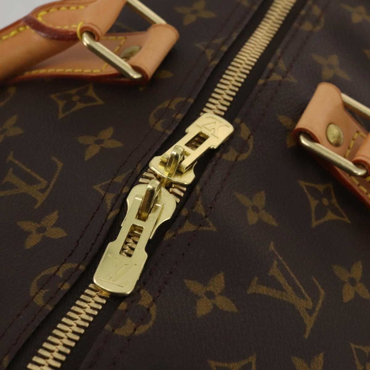LOUIS VUITTON Monogram Keepall Bandouliere 55 Boston Bag M41414 LV Auth 200407V