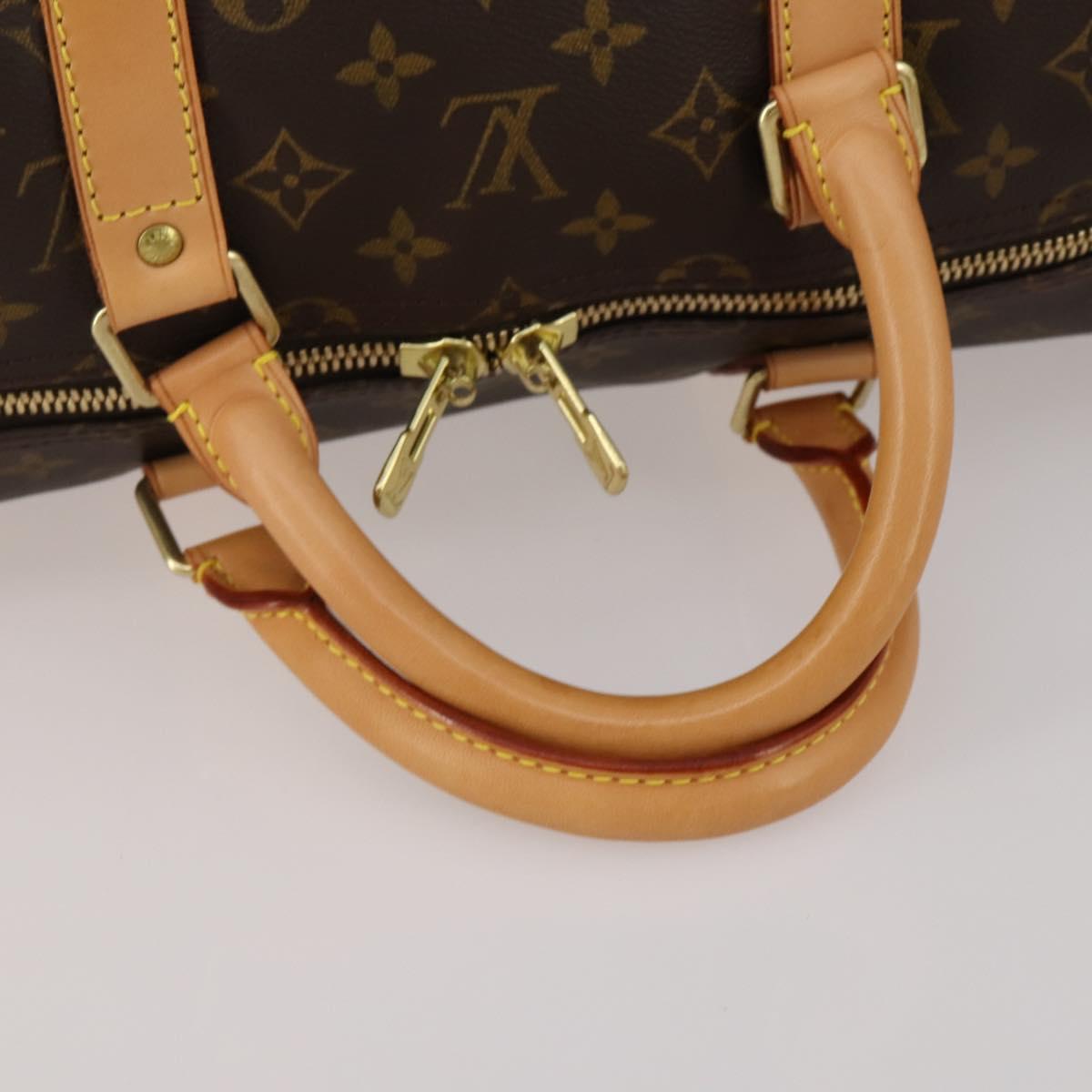 LOUIS VUITTON Monogram Keepall Bandouliere 55 Boston Bag M41414 LV Auth 200407V