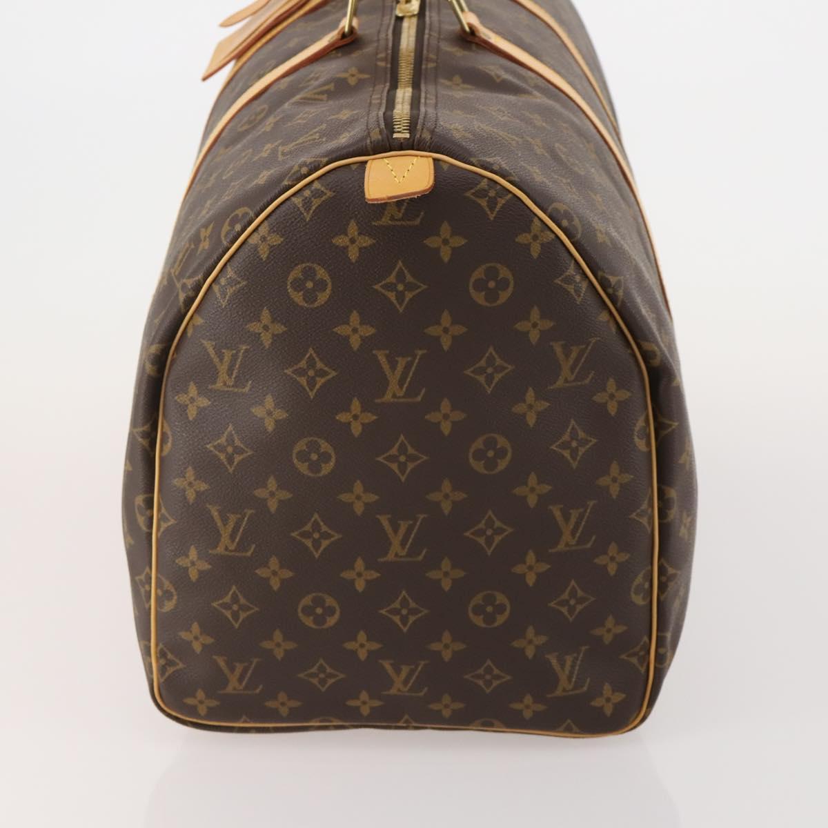 LOUIS VUITTON Monogram Keepall 55 Boston Bag M41424 LV Auth 200410SAV