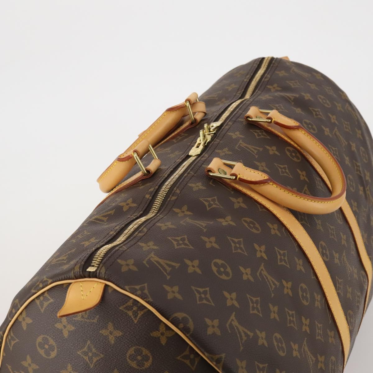 LOUIS VUITTON Monogram Keepall 55 Boston Bag M41424 LV Auth 200410SAV