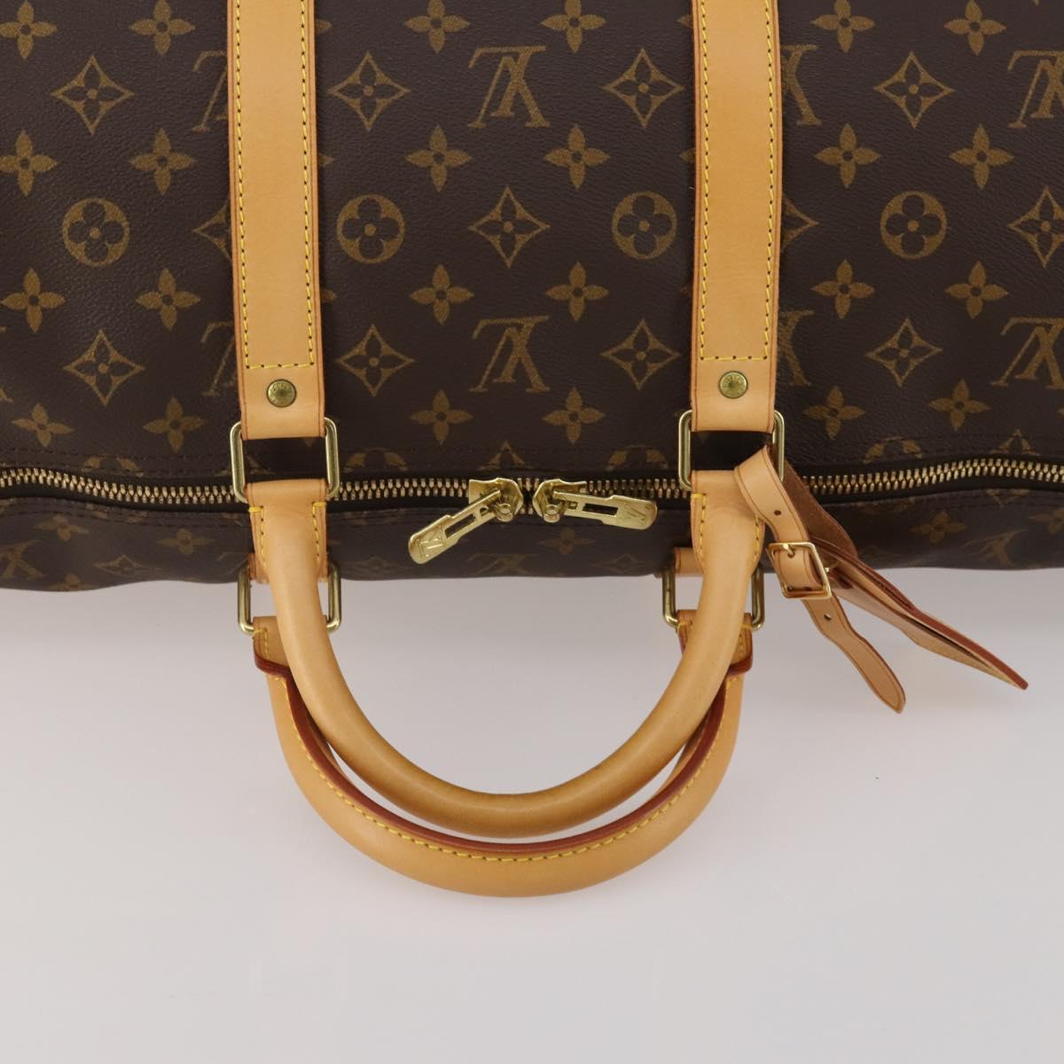 LOUIS VUITTON Monogram Keepall 55 Boston Bag M41424 LV Auth 200410SAV