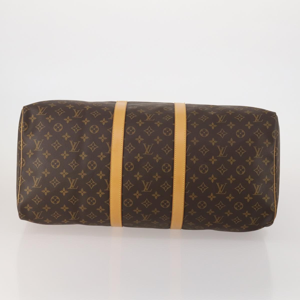 LOUIS VUITTON Monogram Keepall 55 Boston Bag M41424 LV Auth 200410SAV