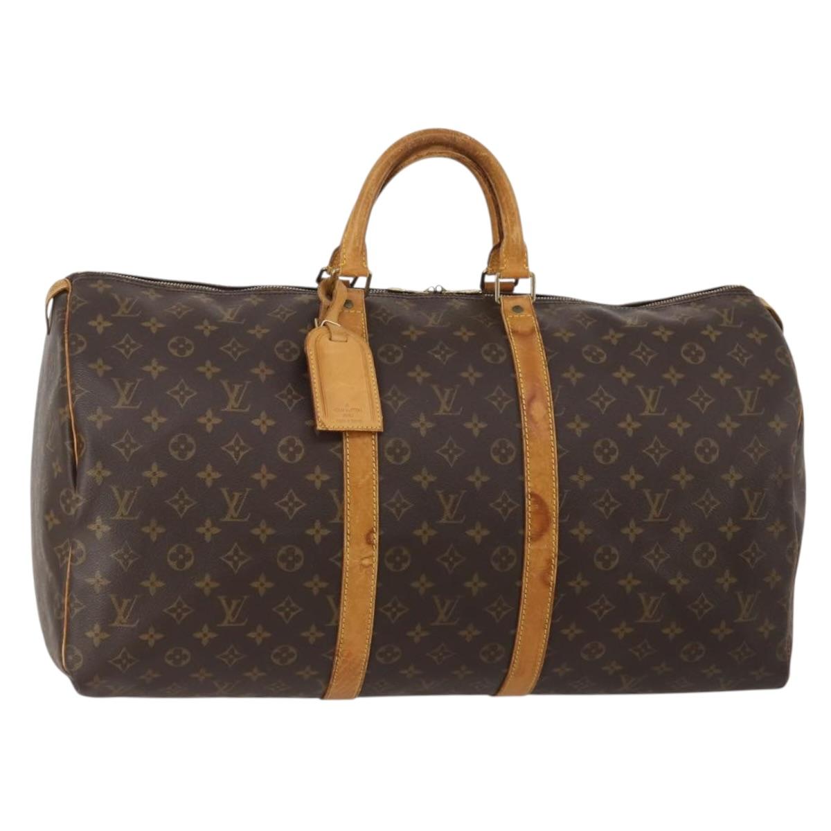 LOUIS VUITTON Monogram Keepall 50 Boston Bag M41426 LV Auth 200411