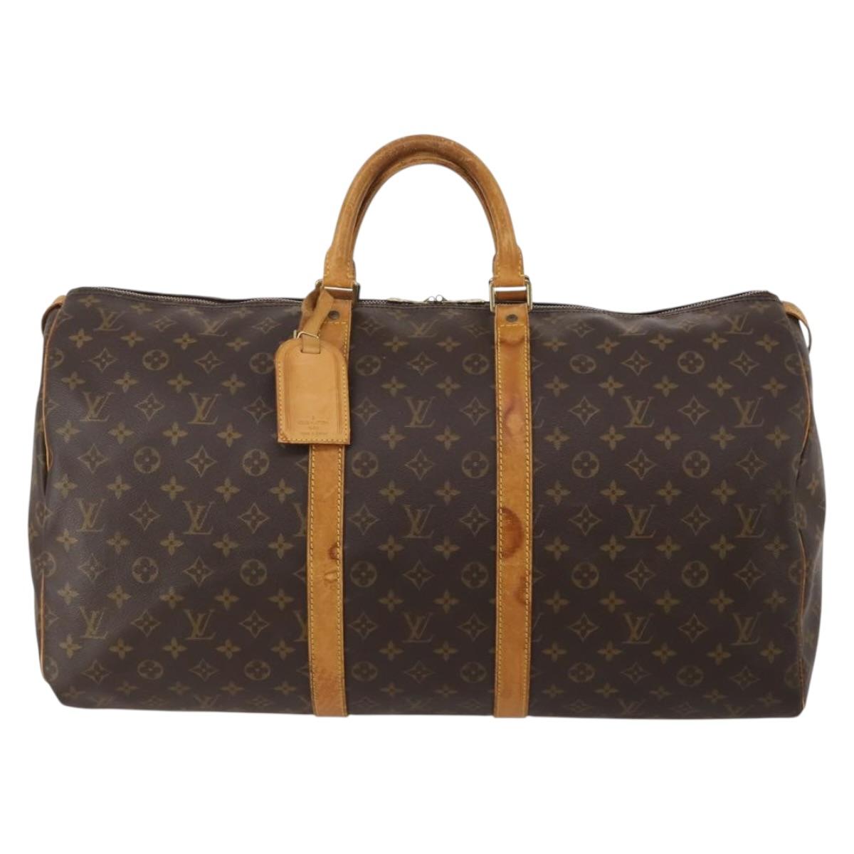 LOUIS VUITTON Monogram Keepall 50 Boston Bag M41426 LV Auth 200411