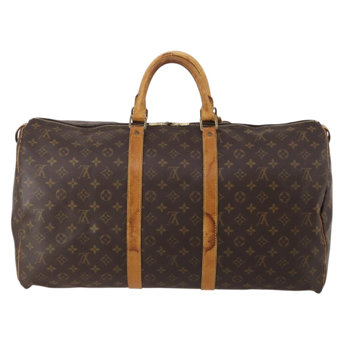 LOUIS VUITTON Monogram Keepall 50 Boston Bag M41426 LV Auth 200411
