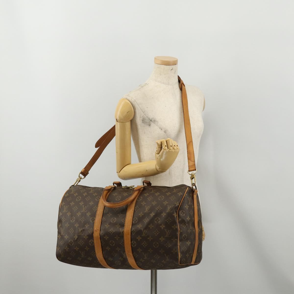 LOUIS VUITTON Monogram Keepall Bandouliere 45 Boston Bag M41418 LV Auth 200412