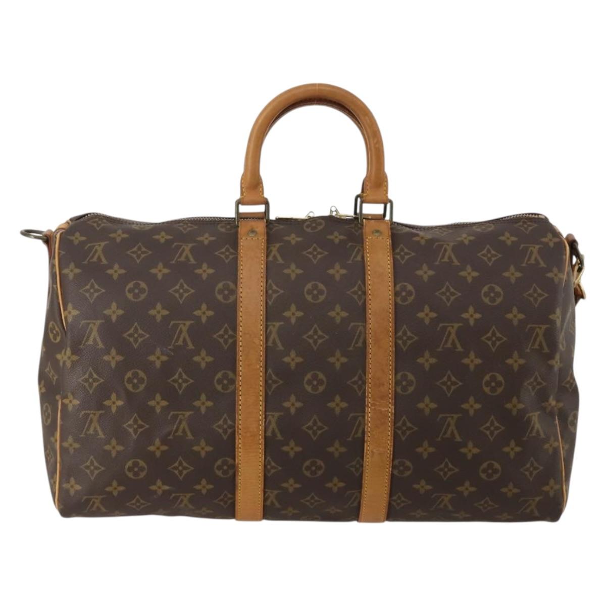 LOUIS VUITTON Monogram Keepall Bandouliere 45 Boston Bag M41418 LV Auth 200412