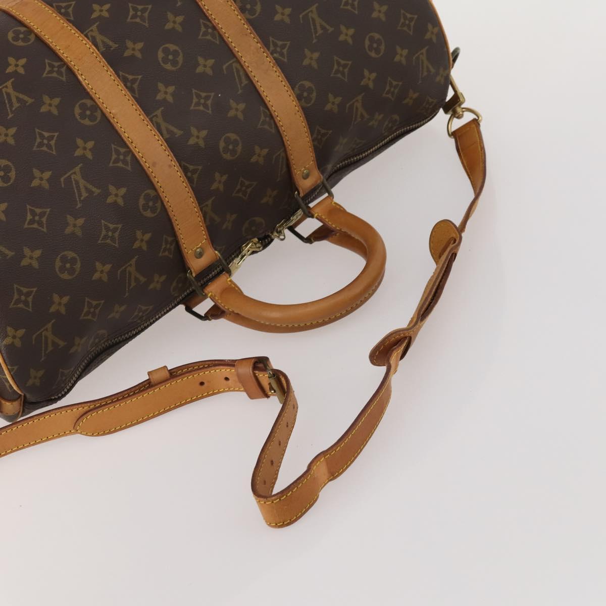 LOUIS VUITTON Monogram Keepall Bandouliere 45 Boston Bag M41418 LV Auth 200412