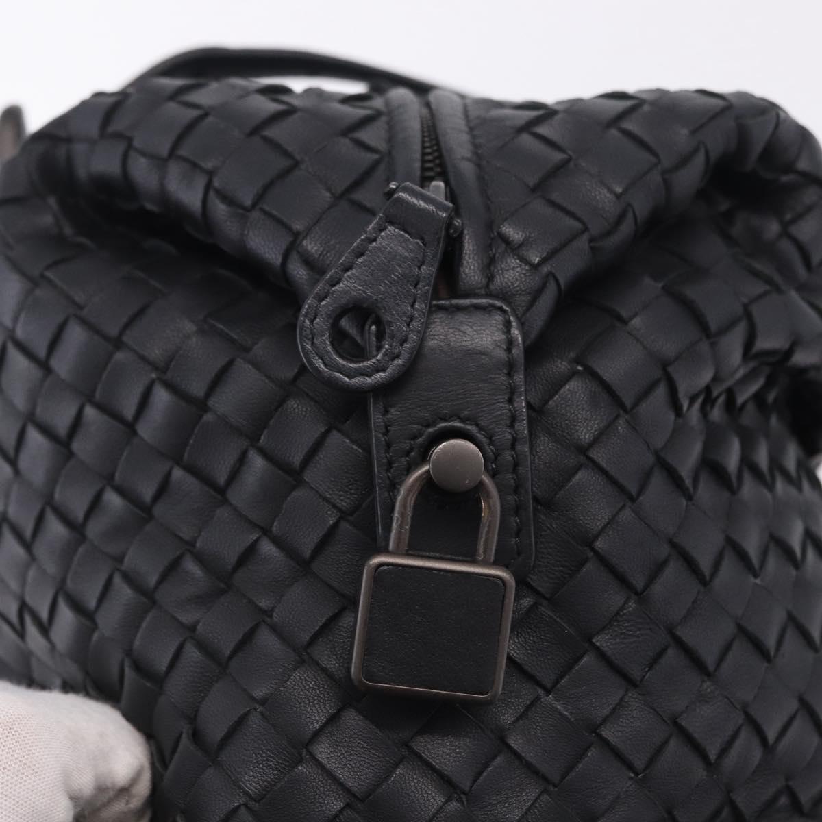 BOTTEGA VENETA INTRECCIATO Hand Bag Leather Black Auth 200420SAM