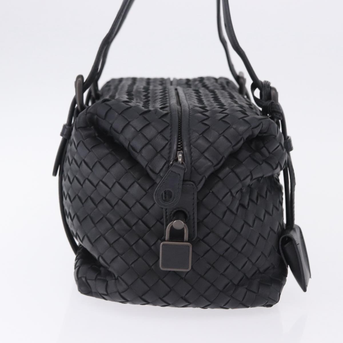 BOTTEGA VENETA INTRECCIATO Hand Bag Leather Black Auth 200420SAM