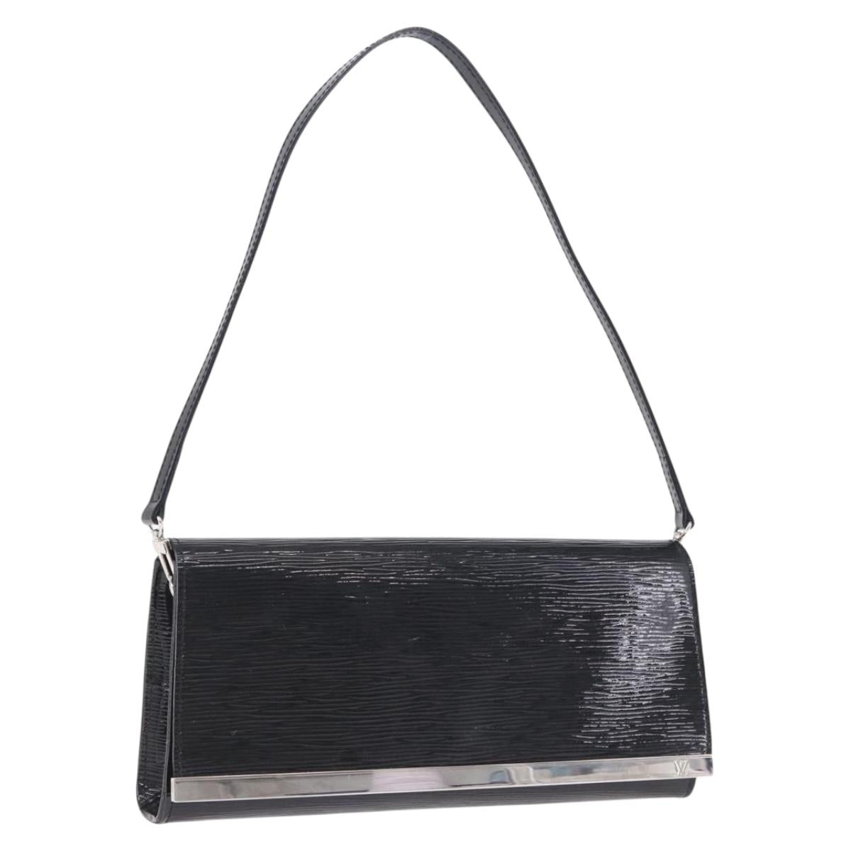 LOUIS VUITTON Electric epi Pochette Sevigne Bag Black M4055N LV Auth 200421V