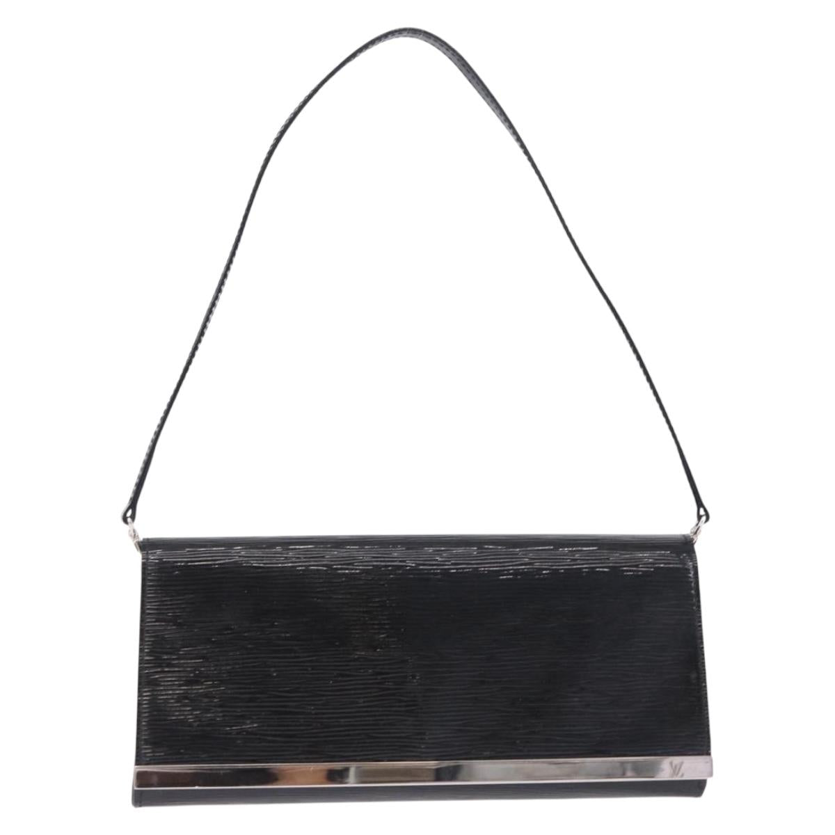 LOUIS VUITTON Electric epi Pochette Sevigne Bag Black M4055N LV Auth 200421V