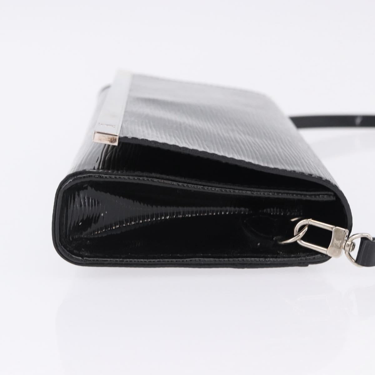 LOUIS VUITTON Electric epi Pochette Sevigne Bag Black M4055N LV Auth 200421V