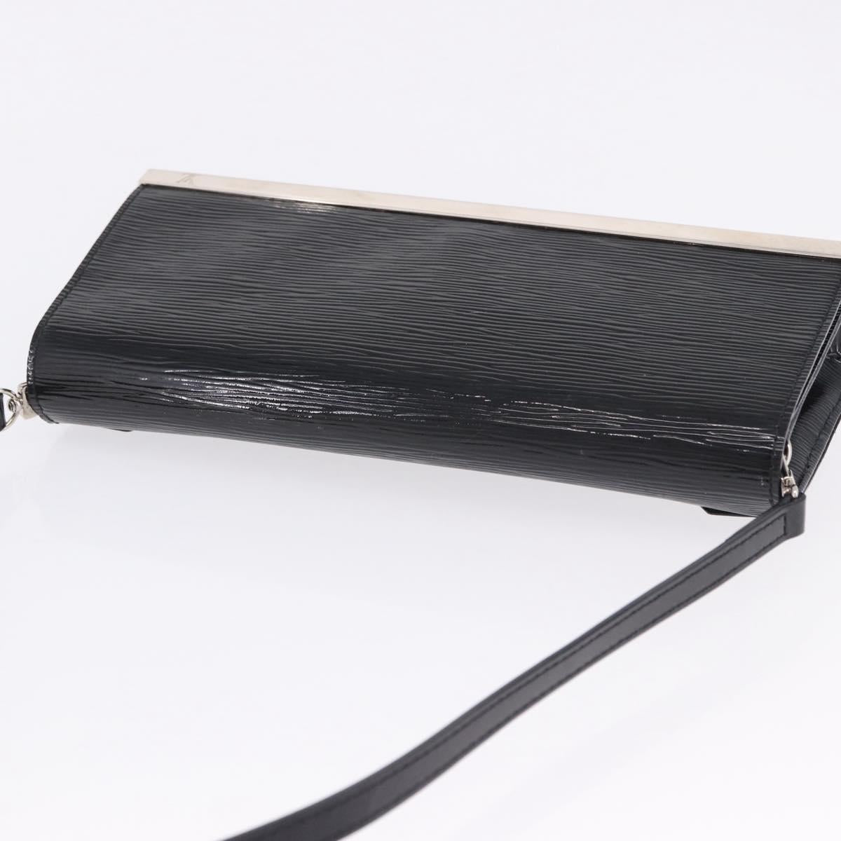 LOUIS VUITTON Electric epi Pochette Sevigne Bag Black M4055N LV Auth 200421V