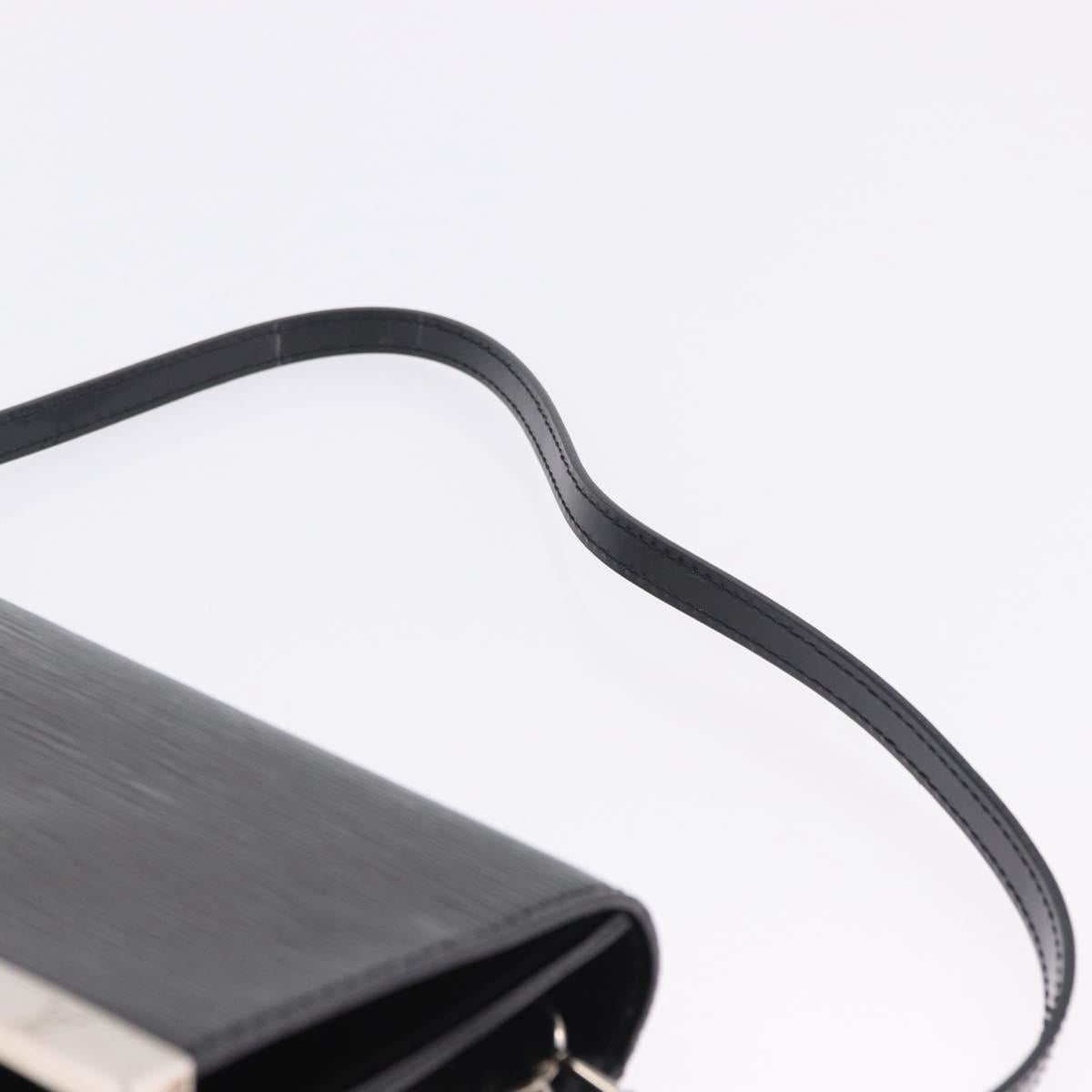 LOUIS VUITTON Electric epi Pochette Sevigne Bag Black M4055N LV Auth 200421V