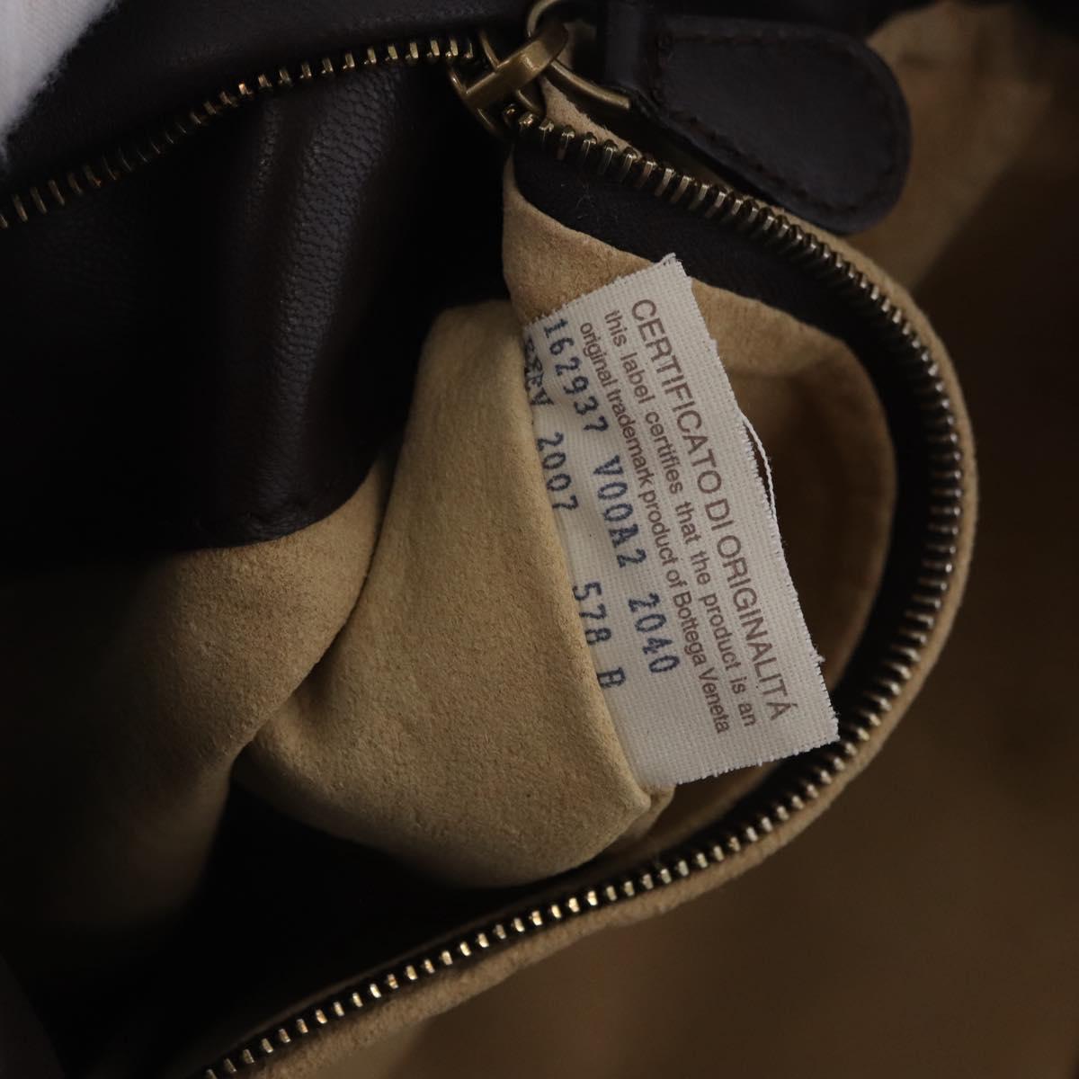 BOTTEGA VENETA INTRECCIATO Tote Bag Leather Brown 162937 Auth 200424V