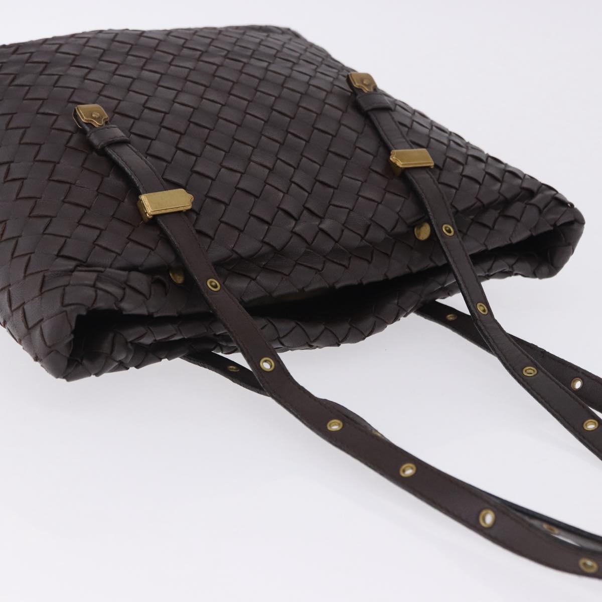 BOTTEGA VENETA INTRECCIATO Tote Bag Leather Brown 162937 Auth 200424V