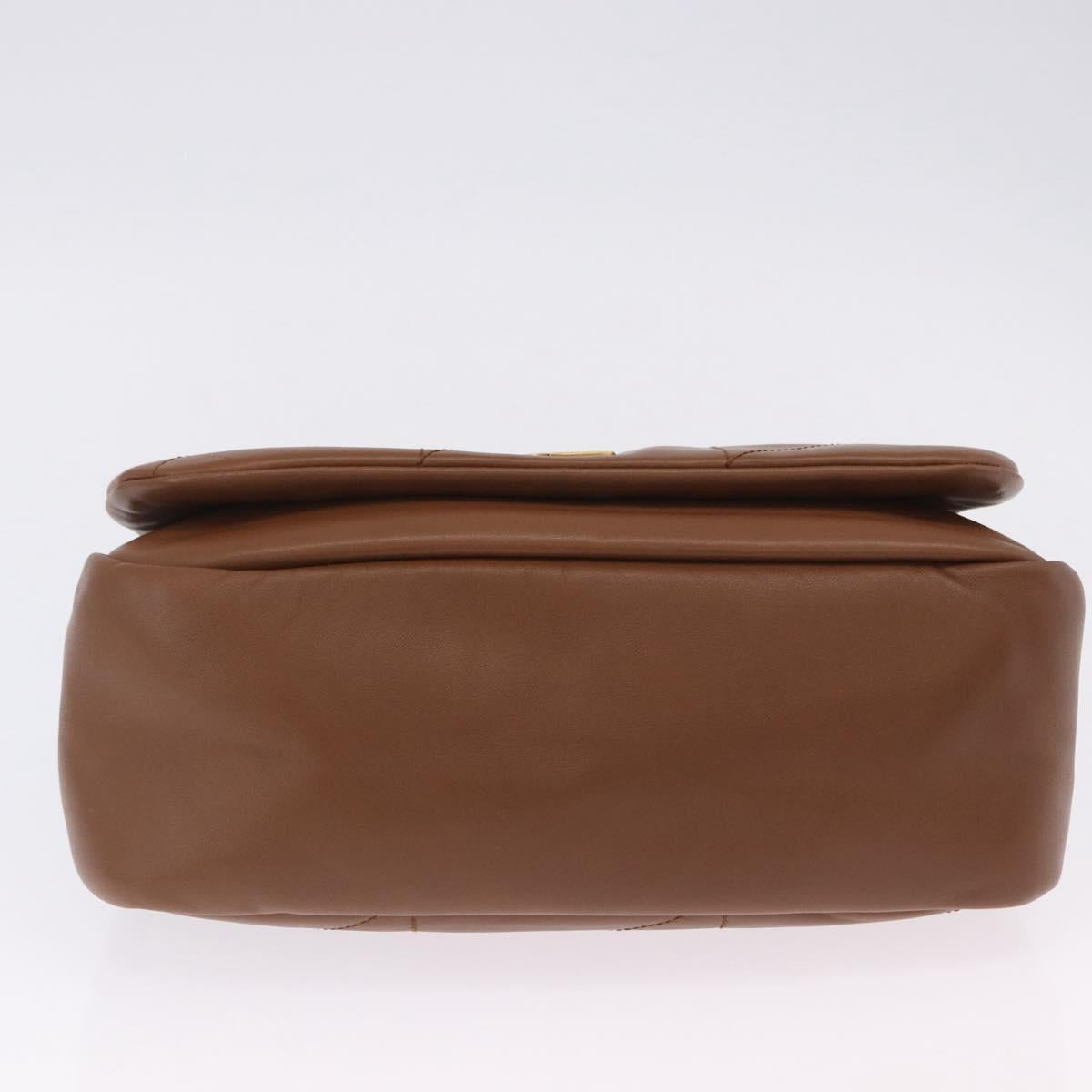 SAINT LAURENT Jamie Shoulder Bag Leather Brown Gold Auth 200430M