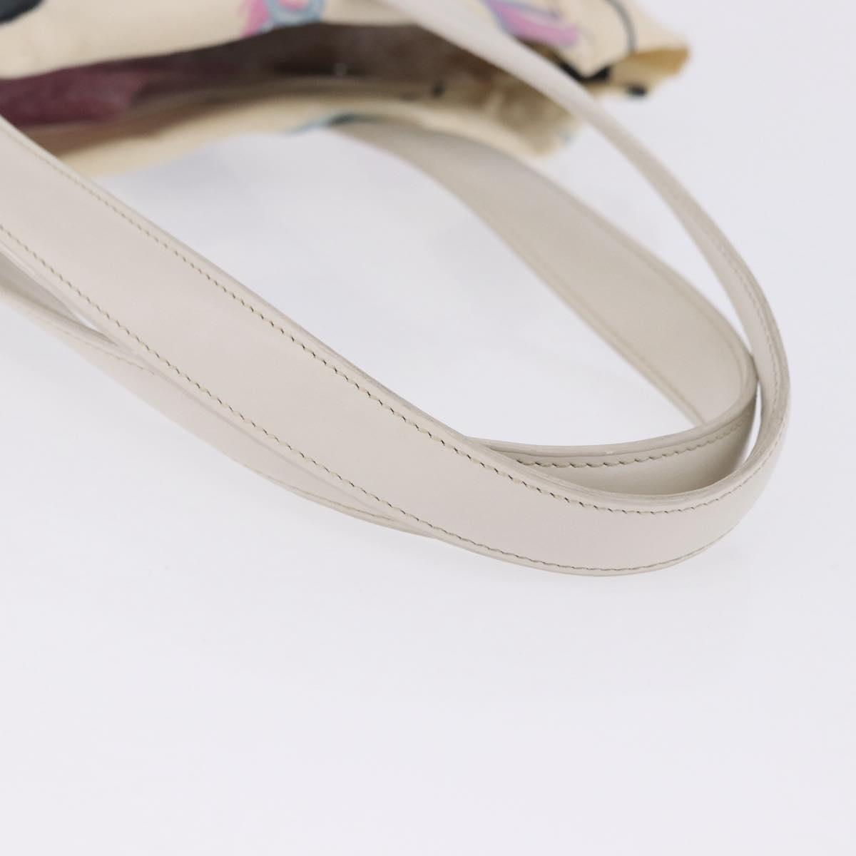 CHANEL New Travel Line Tote Bag Canvas Hawaii Limited White Silver Auth 200431A