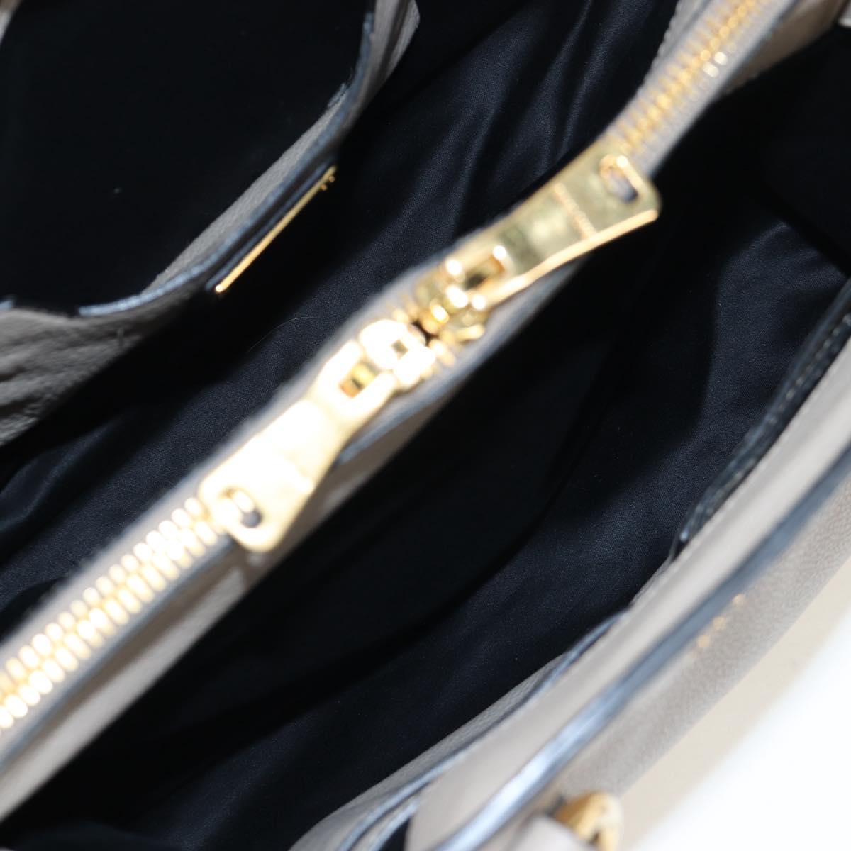 Miu Miu Tote Bag Leather 2way Beige Gold Auth 200436M