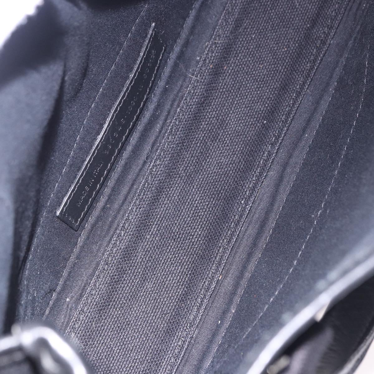 BALENCIAGA Navy Cabas XS Hand Bag Canvas Black 390346 Auth 200438A