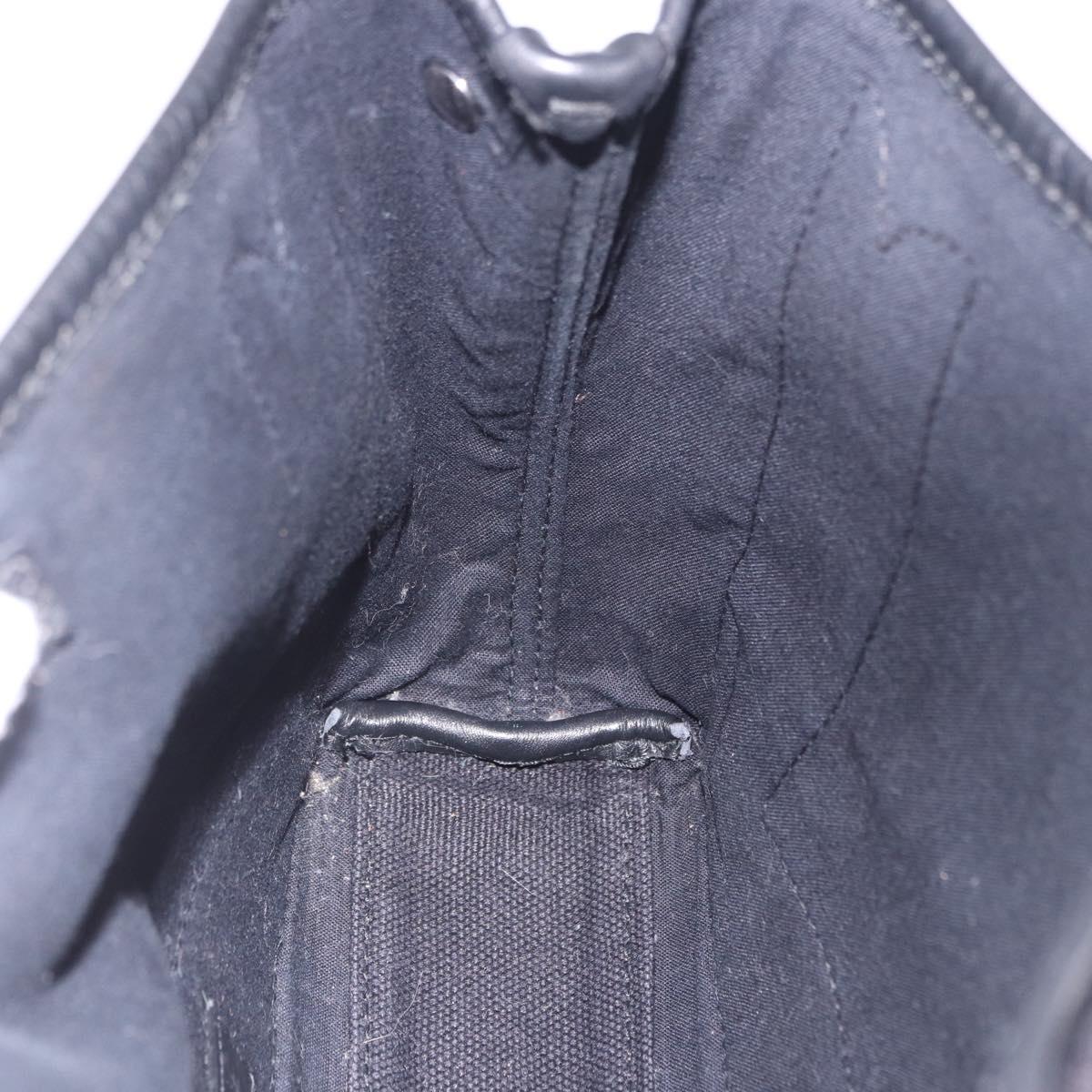 BALENCIAGA Navy Cabas XS Hand Bag Canvas Black 390346 Auth 200438A