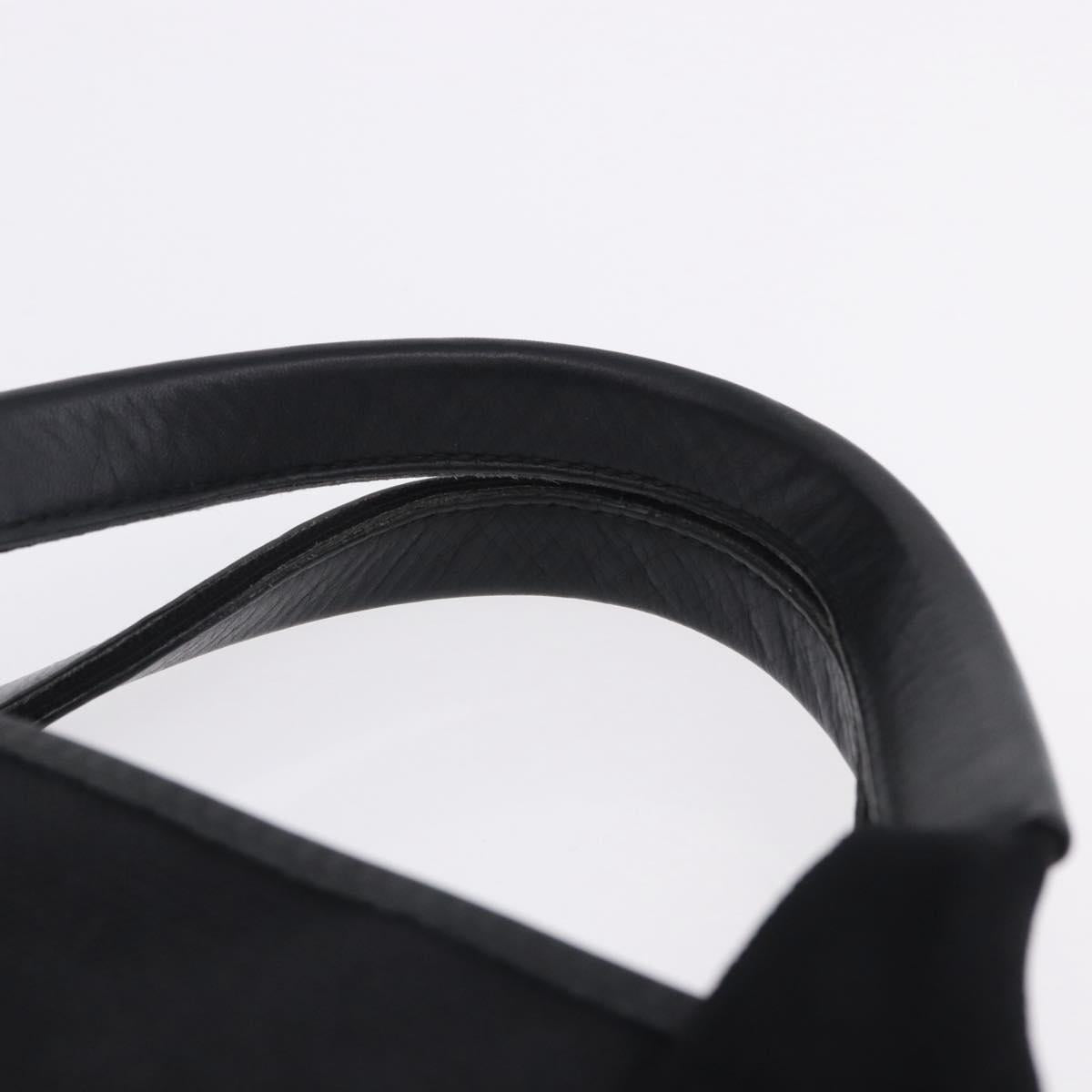 BALENCIAGA Navy Cabas XS Hand Bag Canvas Black 390346 Auth 200438A