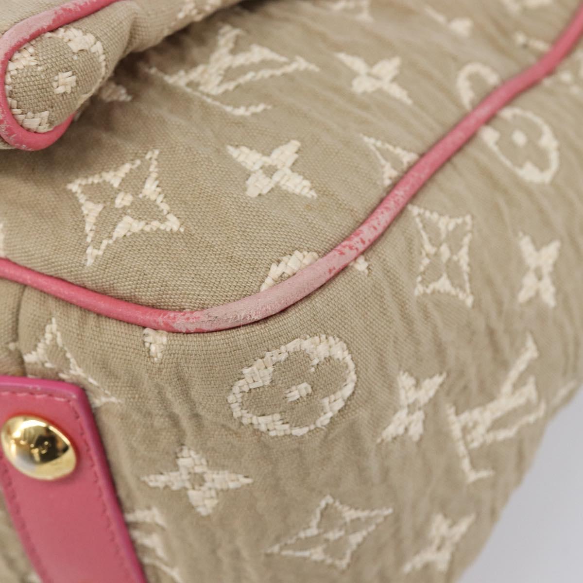 LOUIS VUITTON Monogram Sabia Cabas MM Tote Bag Beige M93496 LV Auth 200440