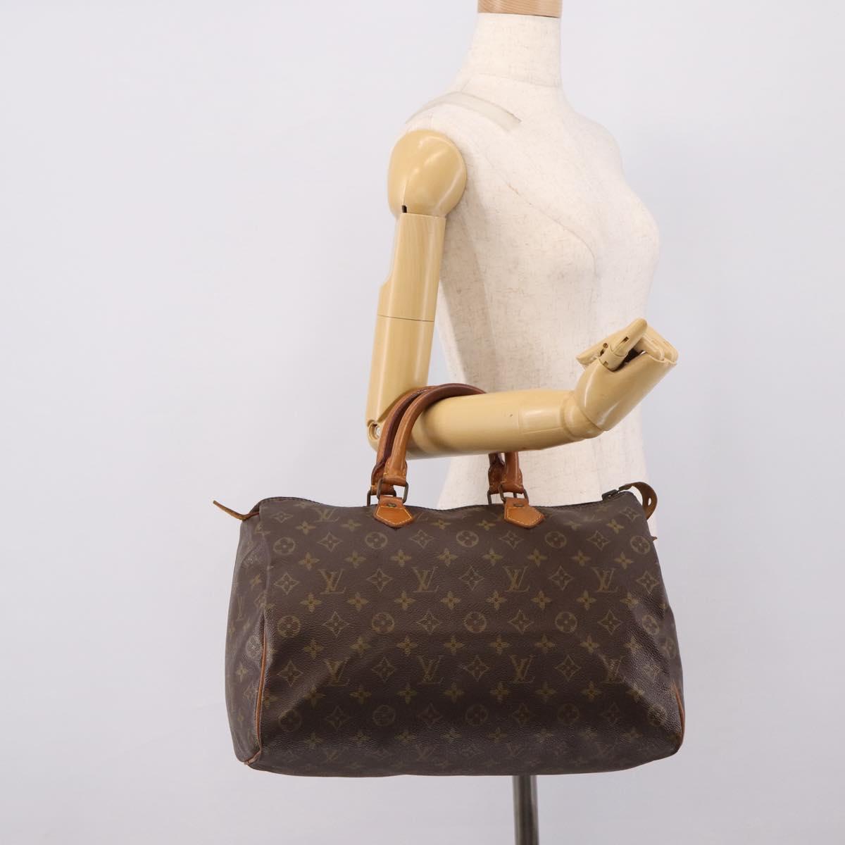 LOUIS VUITTON Monogram Speedy 35 Hand Bag M41524 LV Auth 200441A