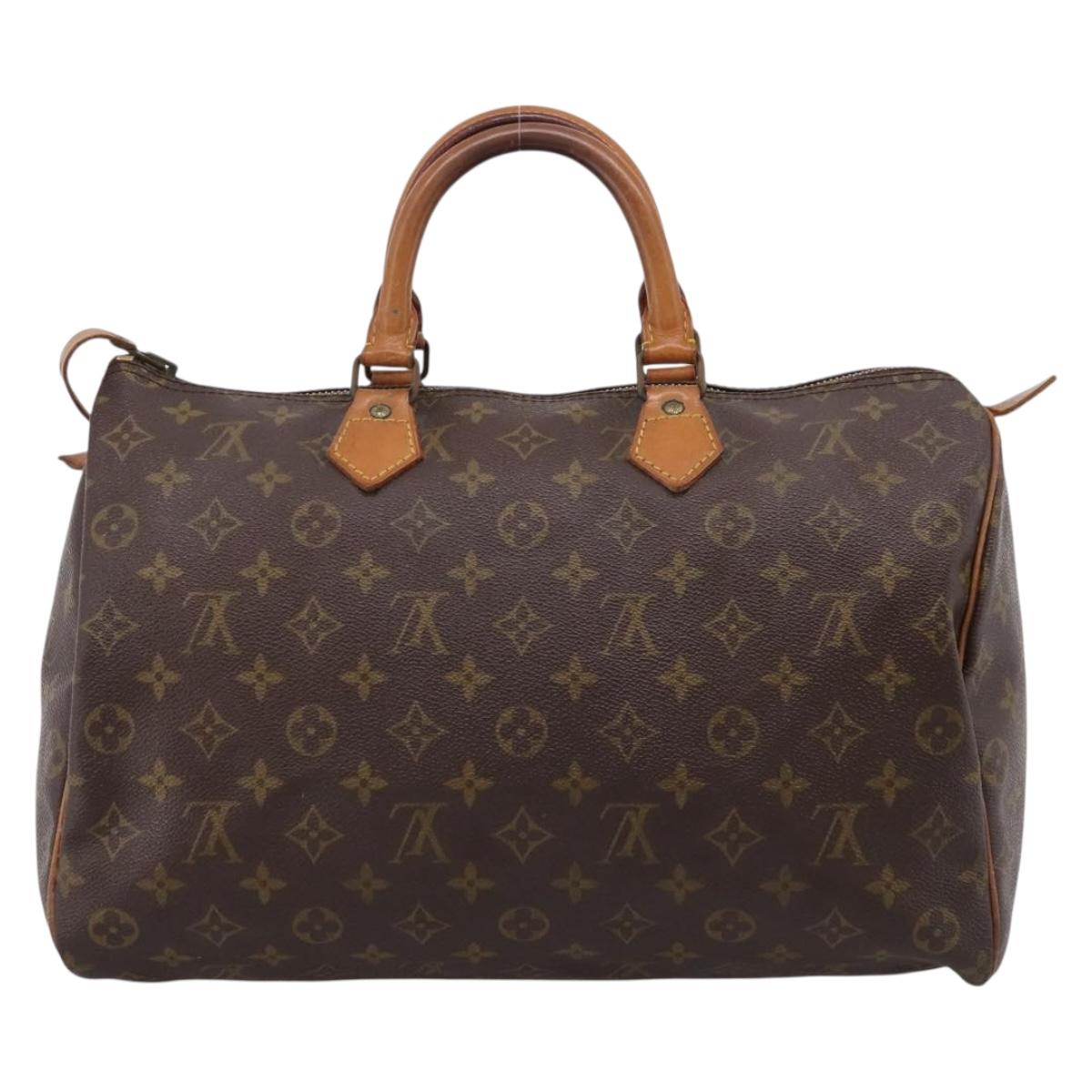 LOUIS VUITTON Monogram Speedy 35 Hand Bag M41524 LV Auth 200441A